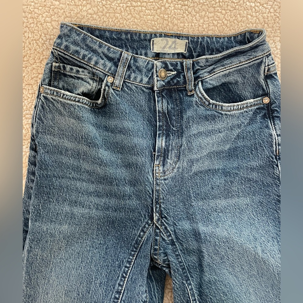 Free People High Rise Raw Hem Flare Jeans - Picture 4 of 9